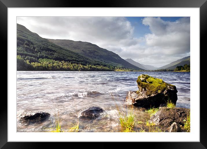 Loch Voil Moss Framed Mounted Print by Chris Frost