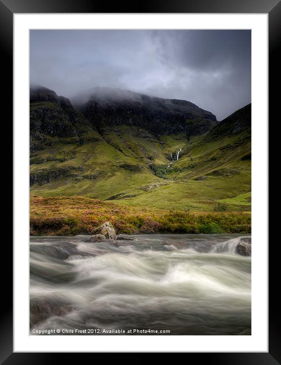 The Long Cascade Framed Mounted Print by Chris Frost