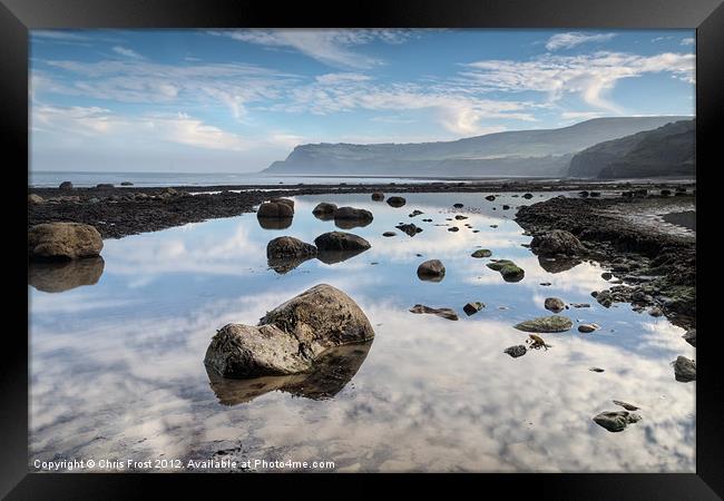 Robin Hood's Bay Reflections Framed Print by Chris Frost