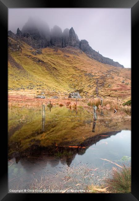Old Man of Storr Reflections Framed Print by Chris Frost