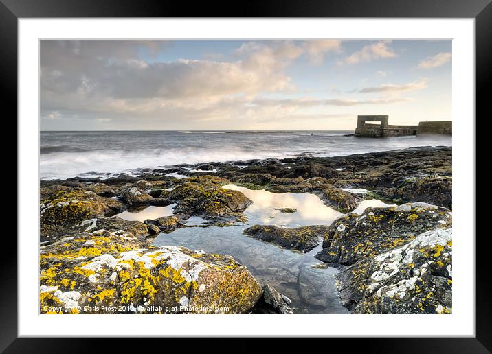 Craster Harbour Rock Pools Framed Mounted Print by Chris Frost