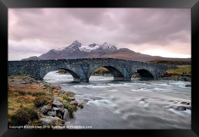 Under the Arches at Sligachan River Framed Print by Chris Frost