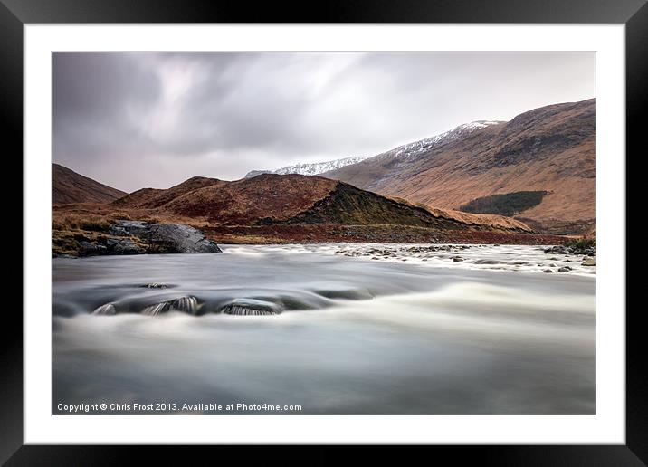 Flowing River Etive Framed Mounted Print by Chris Frost