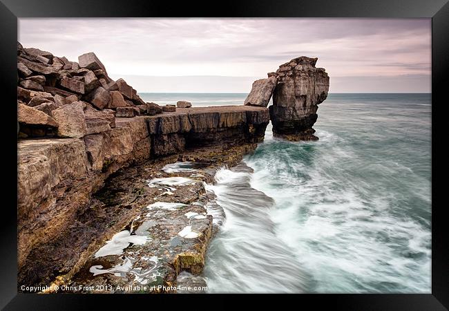 Pulpit Rock Swell Framed Print by Chris Frost