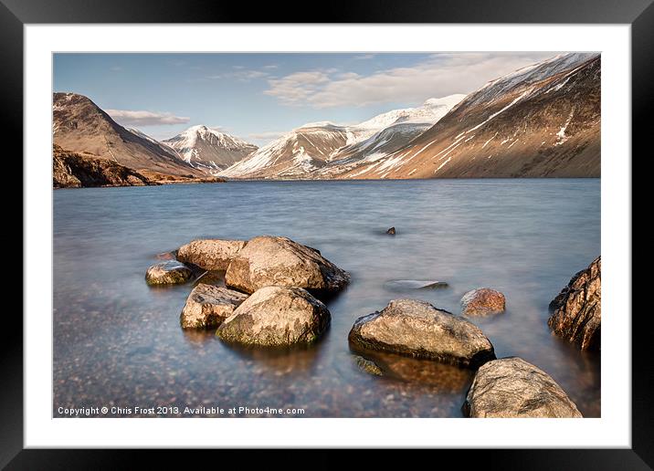 Wast Water Rocks Framed Mounted Print by Chris Frost