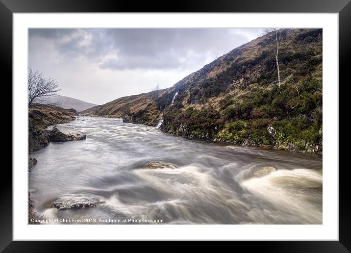River Etive whitewater Framed Mounted Print by Chris Frost