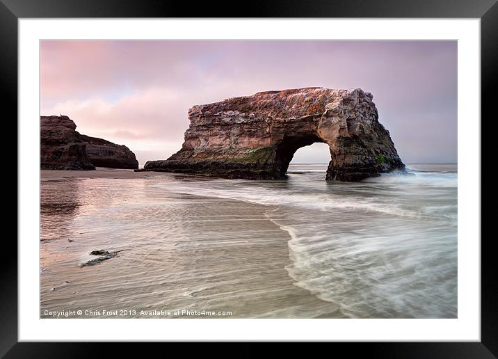 Natural Bridges State Beach, CA Framed Mounted Print by Chris Frost