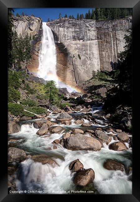 Nevada Falls Rainbow, Yosemite Framed Print by Chris Frost