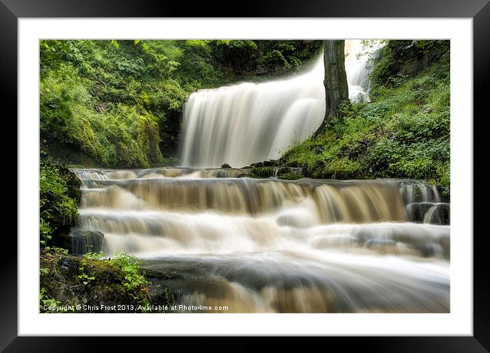 Raging Scaleber Force Falls Framed Mounted Print by Chris Frost