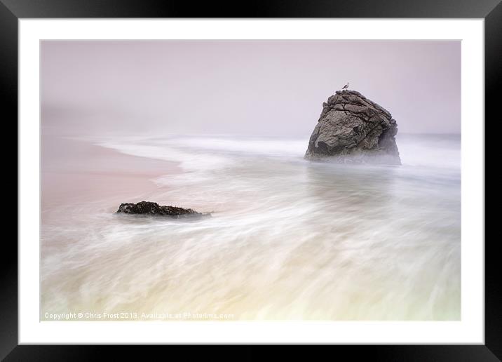Garrapata Beach Fog Framed Mounted Print by Chris Frost