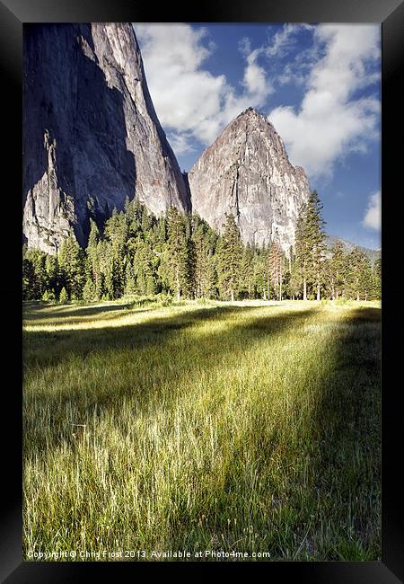 Cathedral Rocks in Yosemite Valley Framed Print by Chris Frost