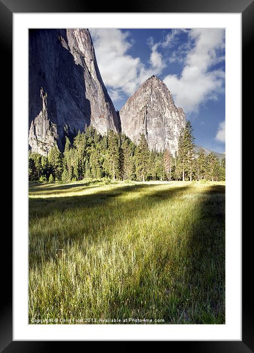 Cathedral Rocks in Yosemite Valley Framed Mounted Print by Chris Frost
