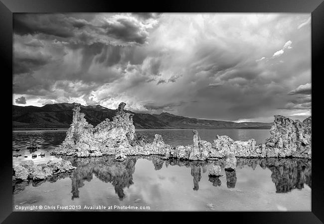 Reflected Storms at Mono Lake Framed Print by Chris Frost