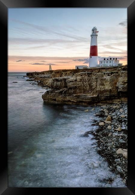 Portland Bill Sunset Framed Print by Chris Frost