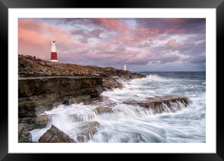 Stormy Sunset at Portland Bill Framed Mounted Print by Chris Frost