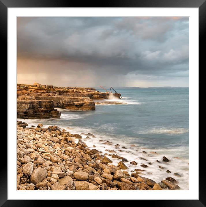 Sunset Storms at Portland Bill Framed Mounted Print by Chris Frost