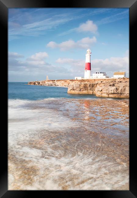 Portland Bill Reflections Framed Print by Chris Frost