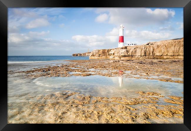 Portland Bill Reflections Framed Print by Chris Frost