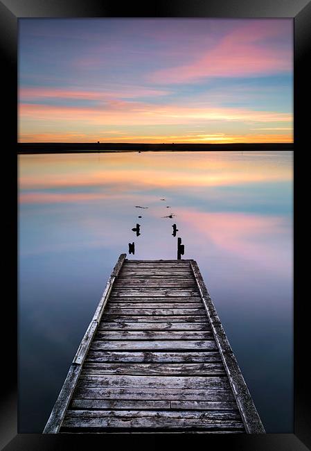 The Old Jetty on the Fleet Lagoon Framed Print by Chris Frost