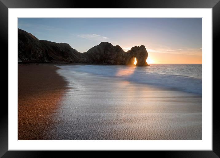 Durdle Door Portal Framed Mounted Print by Chris Frost