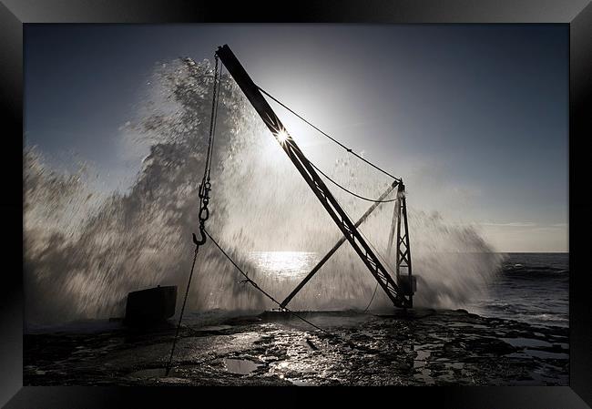 Portland Bill Winch Framed Print by Chris Frost