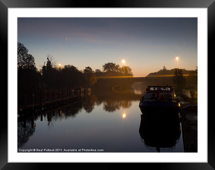 Sunrise on the Thames Framed Mounted Print by Neal P