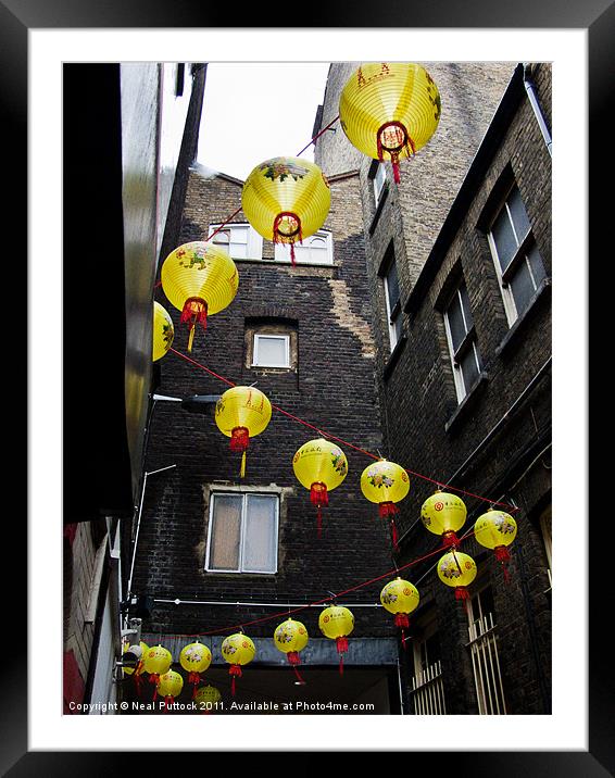 Chinese Lanterns Framed Mounted Print by Neal P