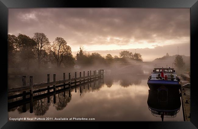 Mist on the Thames Framed Print by Neal P