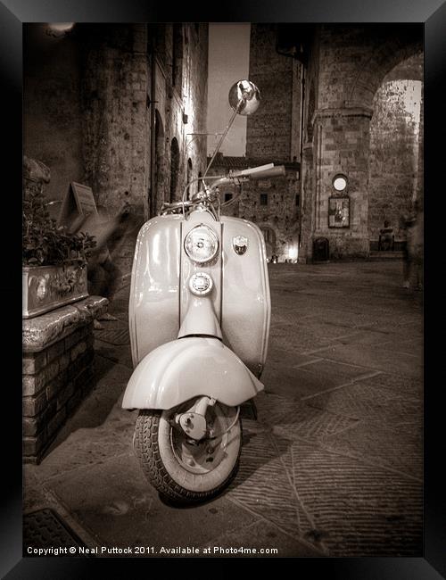 Italian Scooter #3 Framed Print by Neal P