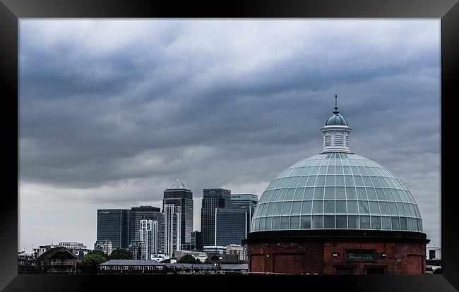 Greenwich Skyline Framed Print by Neal P