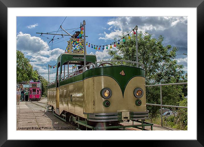 Colyton Open Top Tram Framed Mounted Print by Neal P