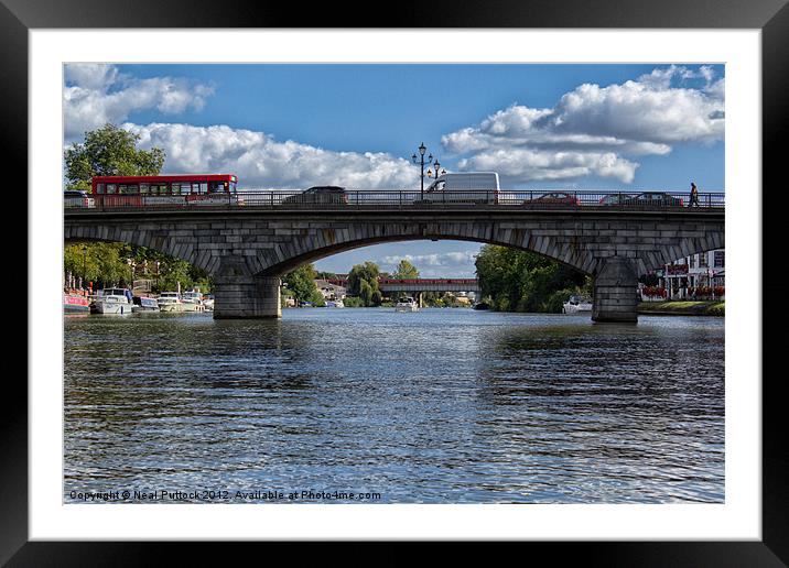 Buses and Train Framed Mounted Print by Neal P