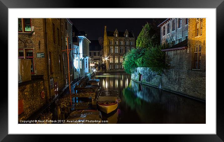 Bruges Framed Mounted Print by Neal P