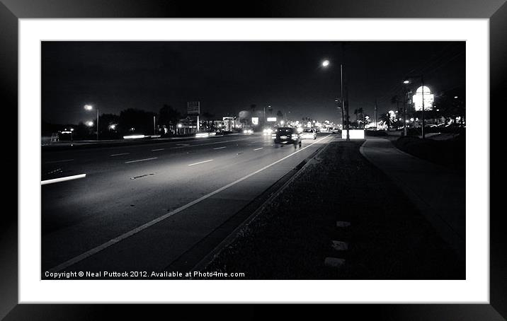 American Highway Framed Mounted Print by Neal P