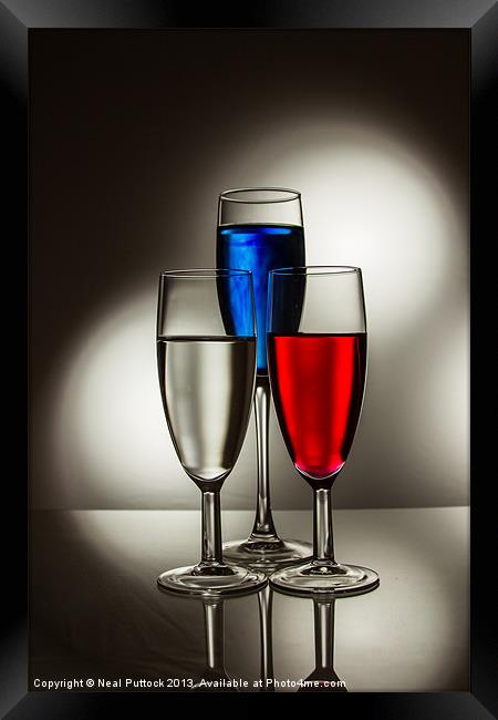 Red, White and Blue Framed Print by Neal P