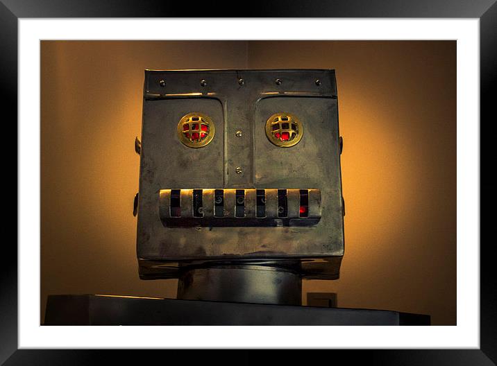 The Happy Robot Framed Mounted Print by Neal P