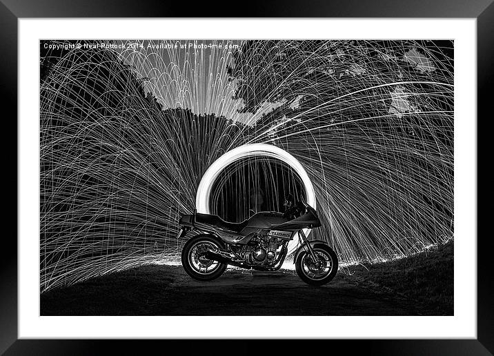 Scratched Acid Framed Mounted Print by Neal P