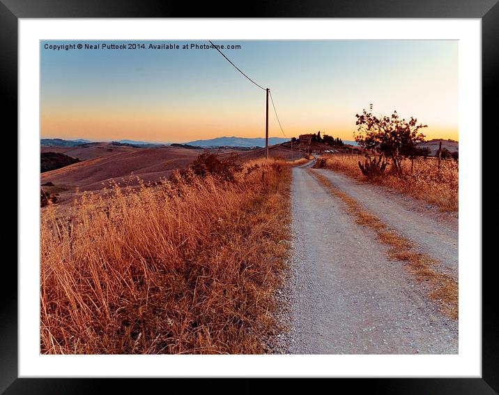  Sunset in Castagno Framed Mounted Print by Neal P
