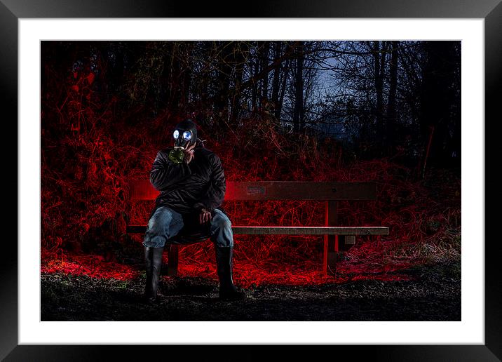  Red Lights in the Woods Framed Mounted Print by Neal P