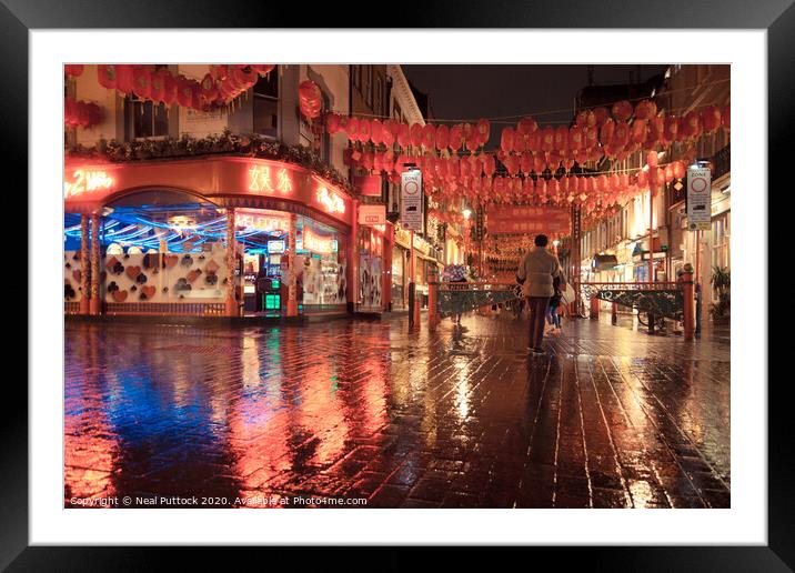 Chinatown Framed Mounted Print by Neal P