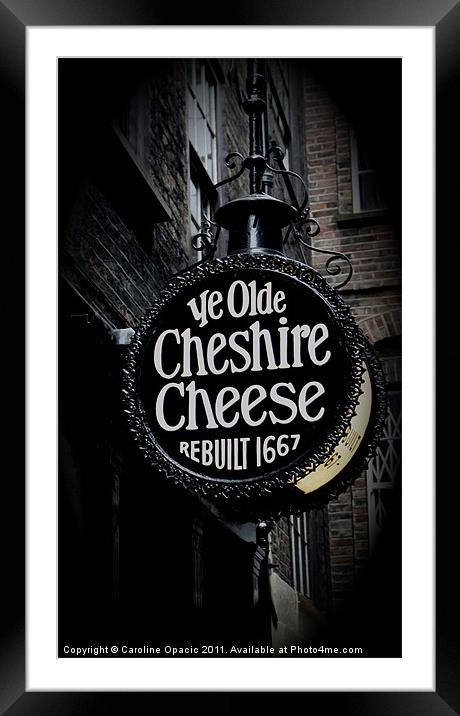 Ye Olde Cheshire Cheese Framed Mounted Print by Caroline Opacic