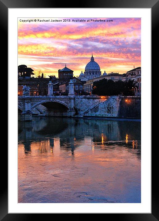 Vatican by Night Framed Mounted Print by Rachael Hood