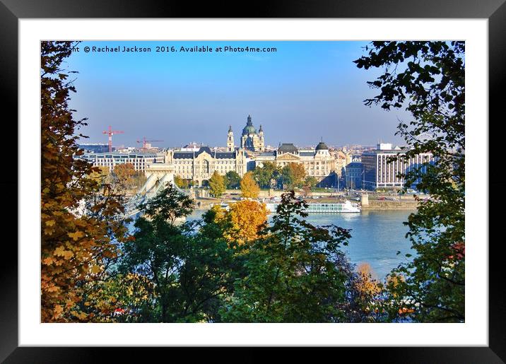 Budapest cityscape Framed Mounted Print by Rachael Hood