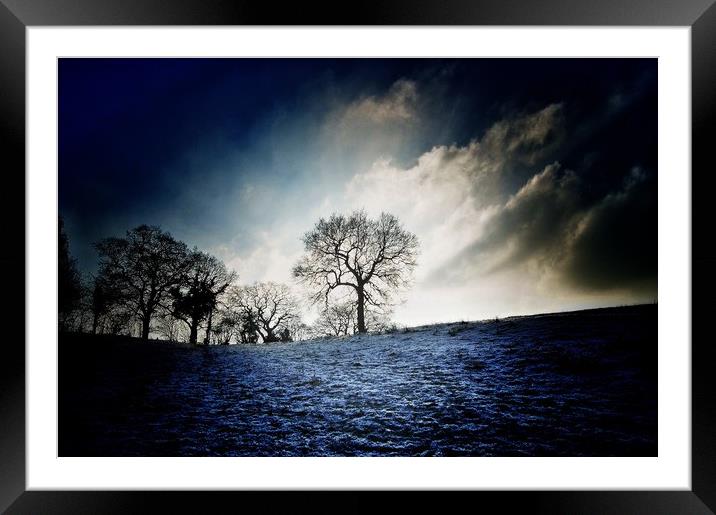 Dramatic frost Framed Mounted Print by Rachael Hood
