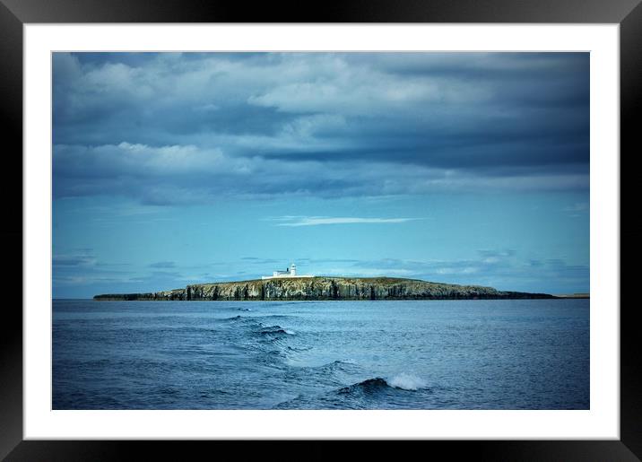 Farne island lighthouse Framed Mounted Print by Rachael Hood