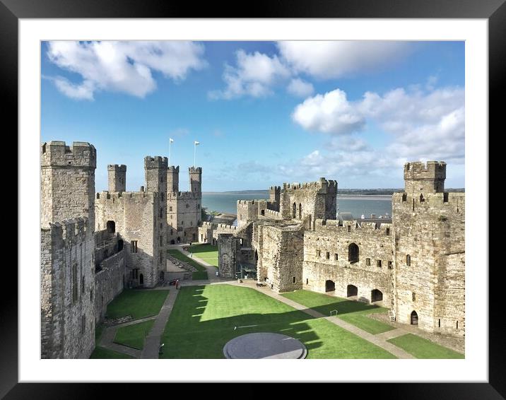 Caernarfon Castle Framed Mounted Print by Rachael Hood