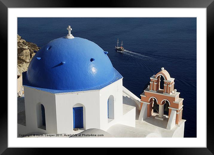 Oia, Santorini Framed Mounted Print by Keith Cooper