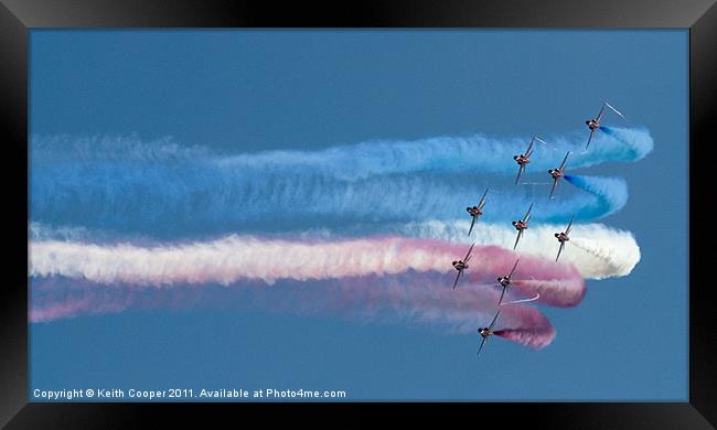 Red Arrows Framed Print by Keith Cooper