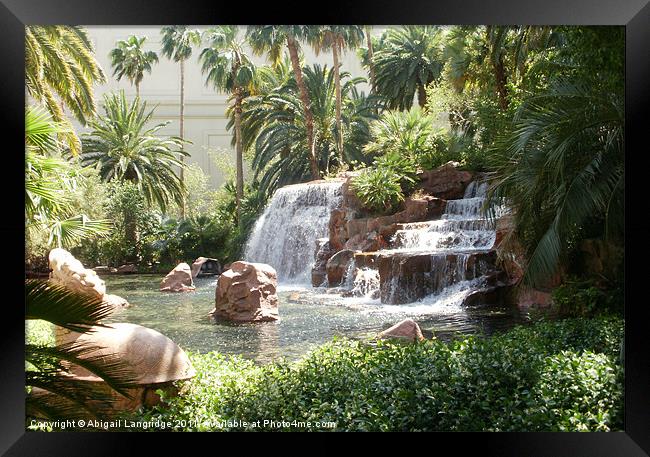 Waterfall at Mirage las vegas Framed Print by Abigail Langridge