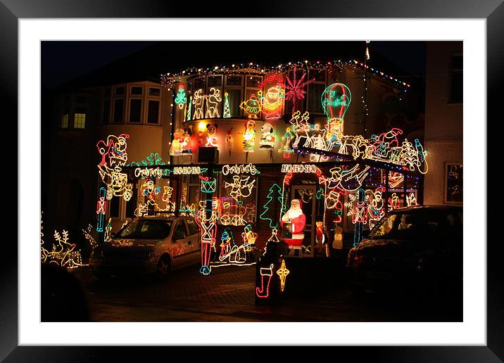 christmas lights Framed Mounted Print by Stan Mitchell